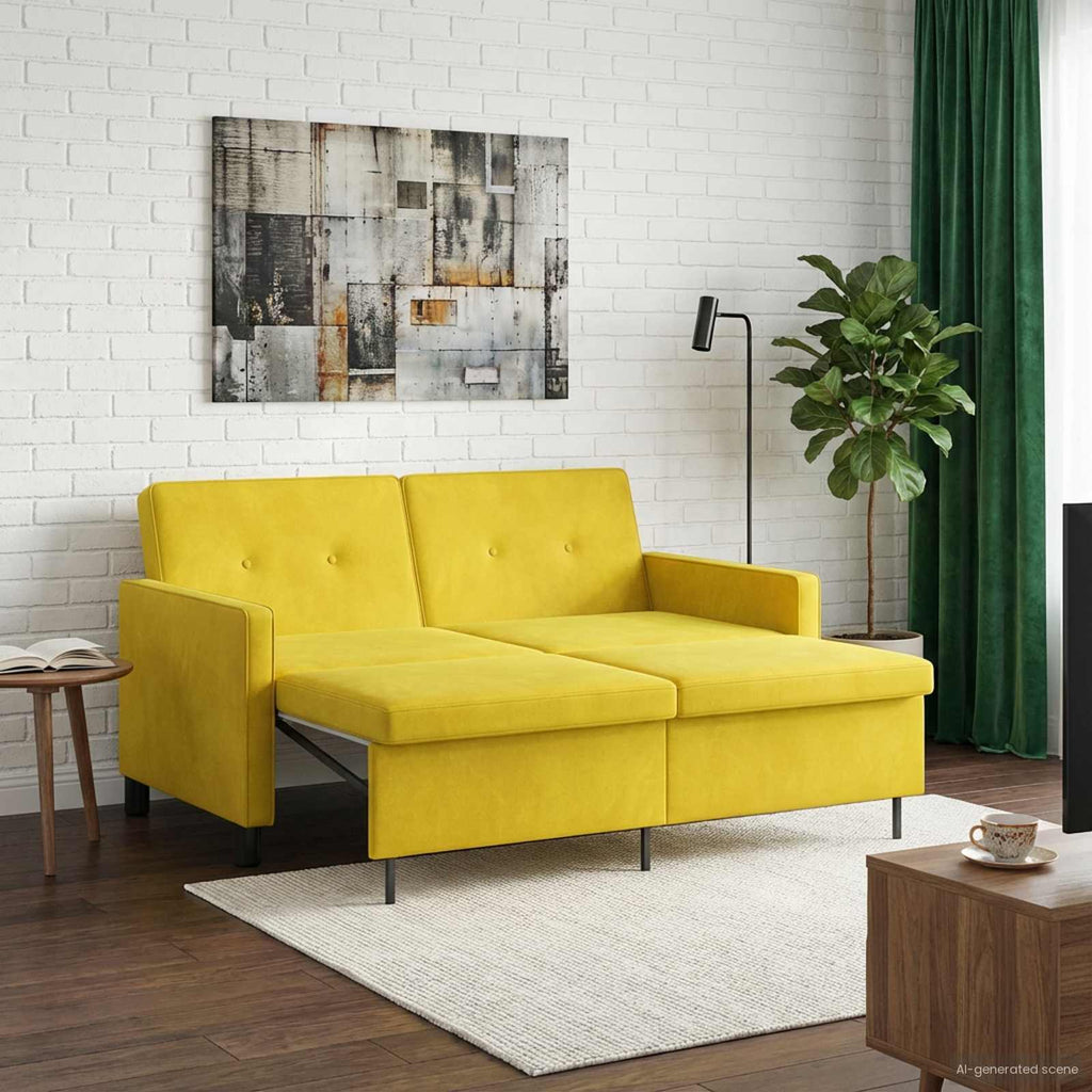 Sofá cama Amarillo Tela