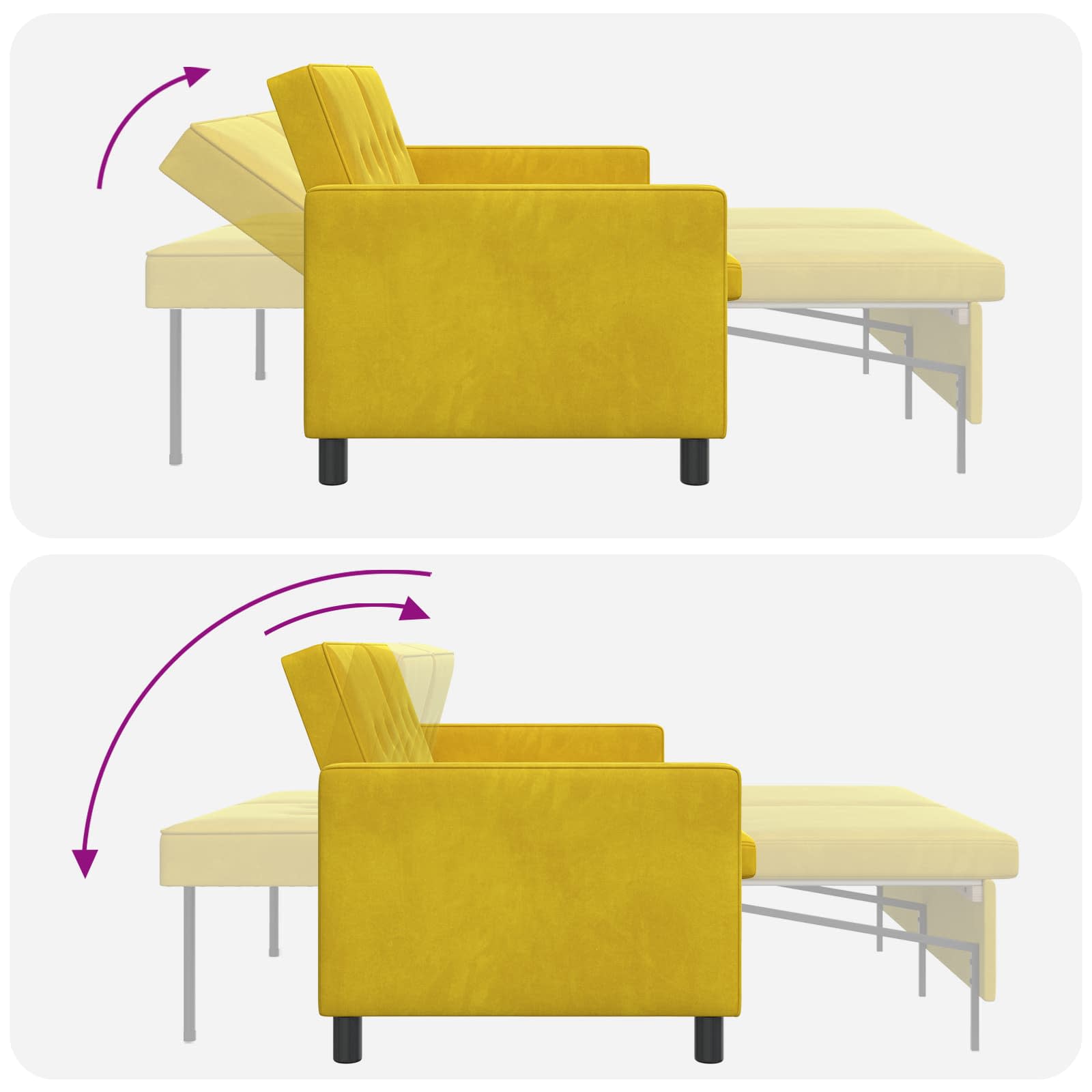 Sofá cama Amarillo Tela