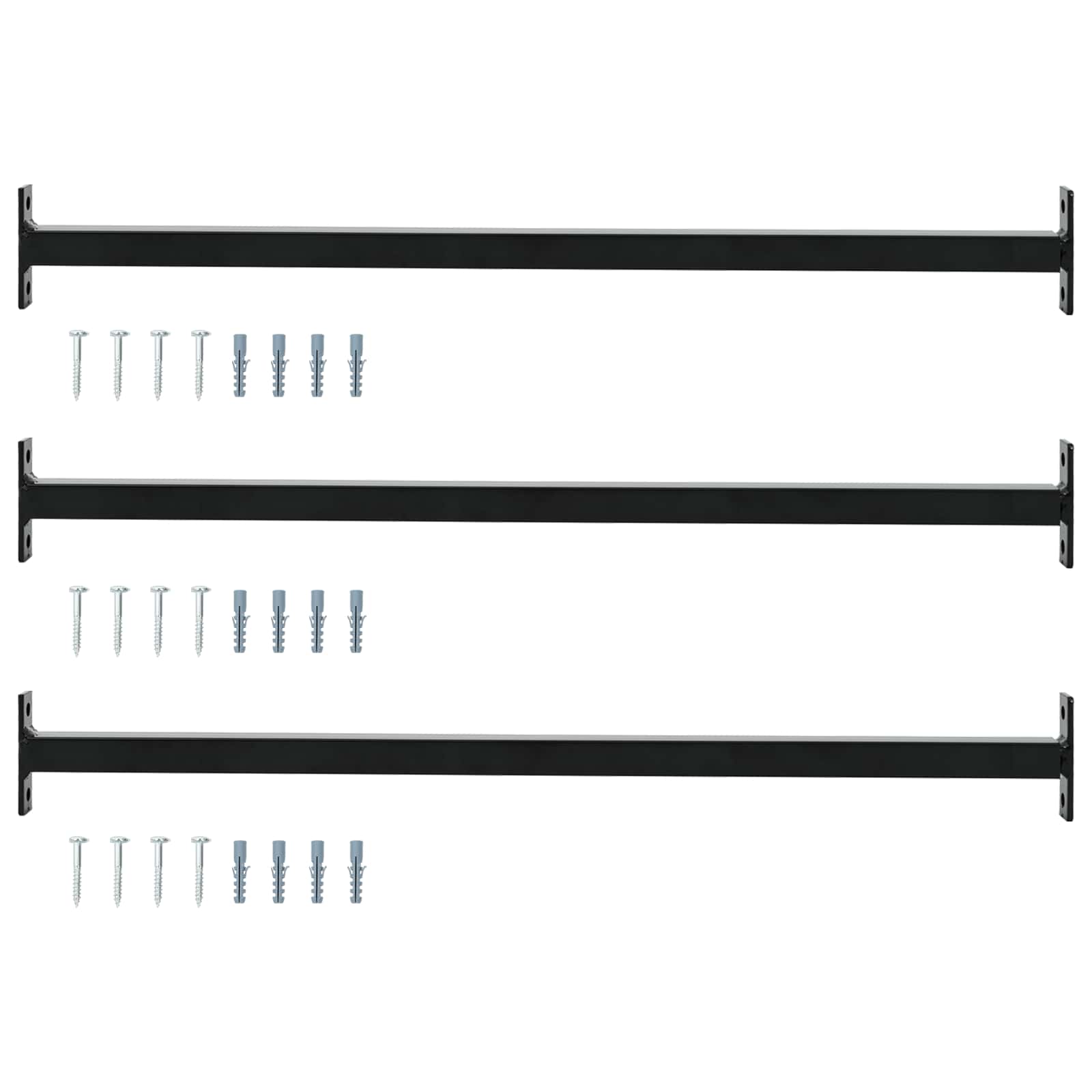 Barra de seguridad ajustable para ventanas 3 pcs Acero