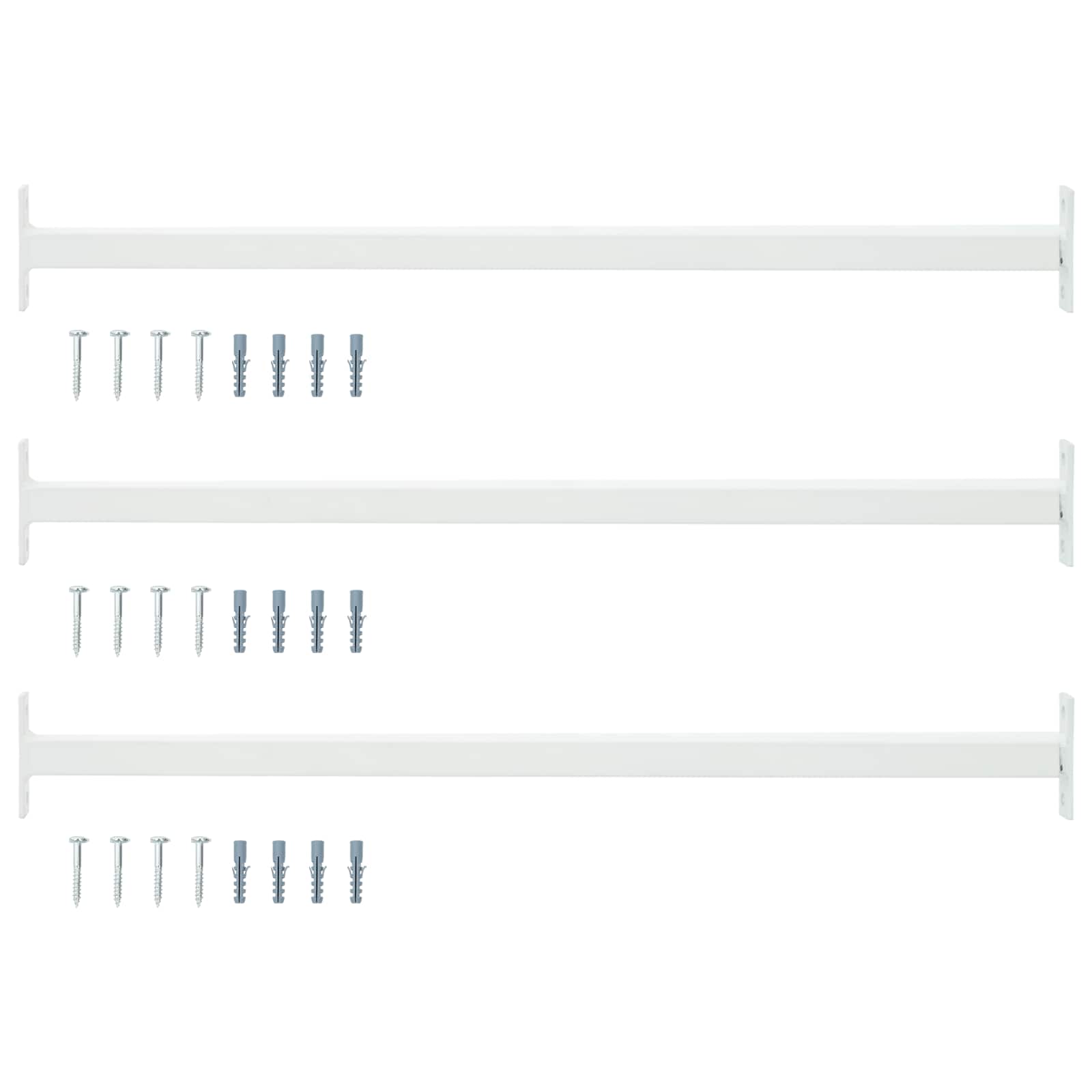 Barra de seguridad ajustable para ventanas 3 pcs Acero