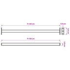 Barra de seguridad ajustable para ventanas 3 pcs Acero