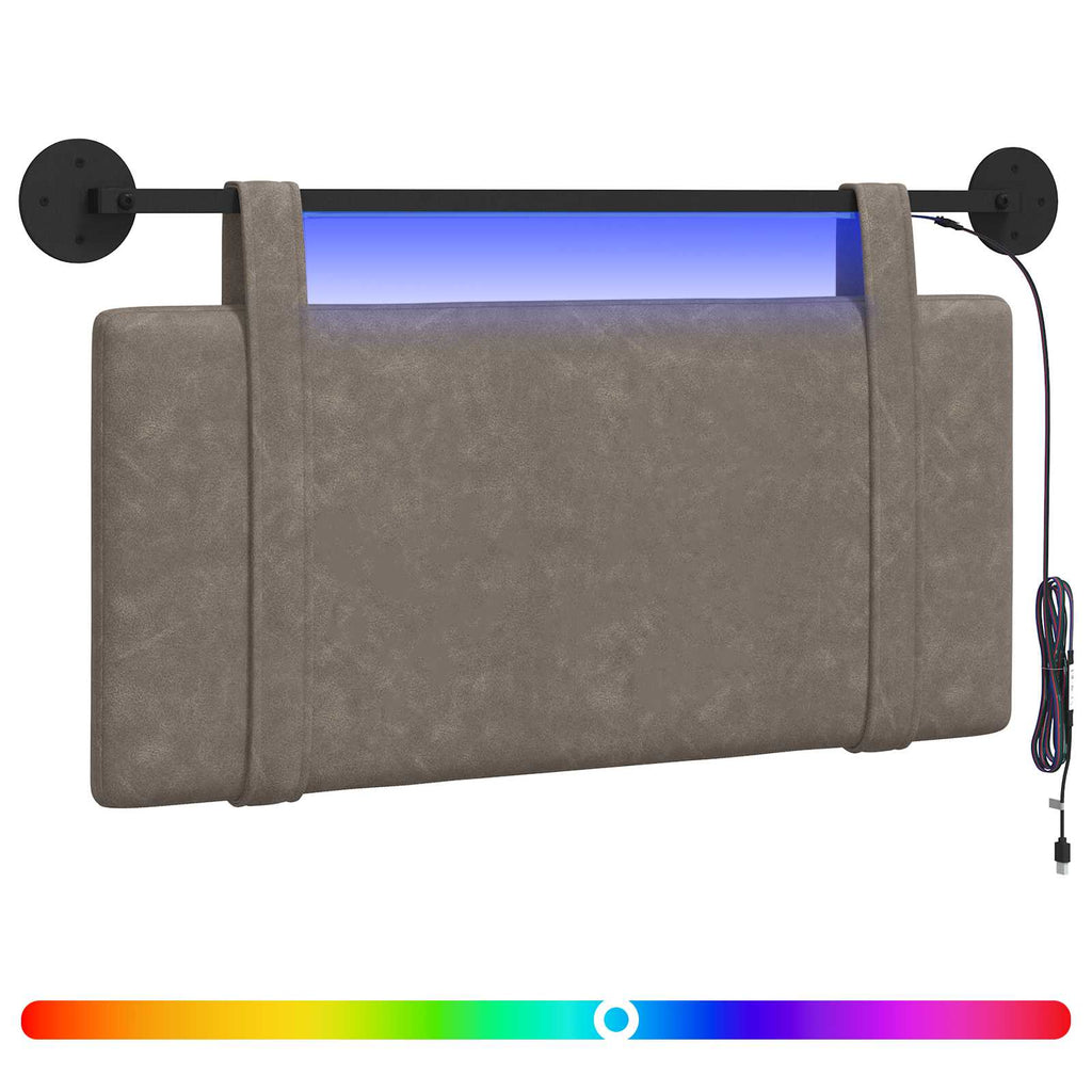 Cabecero colgante Con luz LED Gris PU antiguo