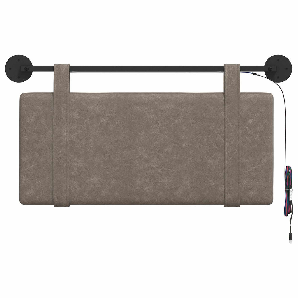 Cabecero colgante Con luz LED Gris PU antiguo