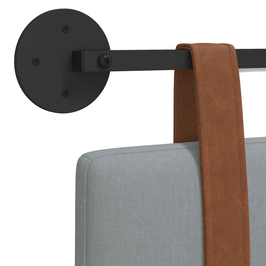 Cabecero colgante Con luz LED Gris Claro PU antiguo