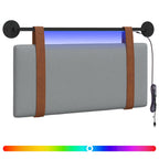 Cabecero colgante Con luz LED Gris Claro PU antiguo
