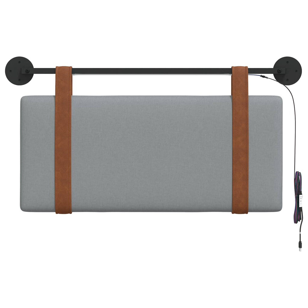 Cabecero colgante Con luz LED Gris Claro PU antiguo