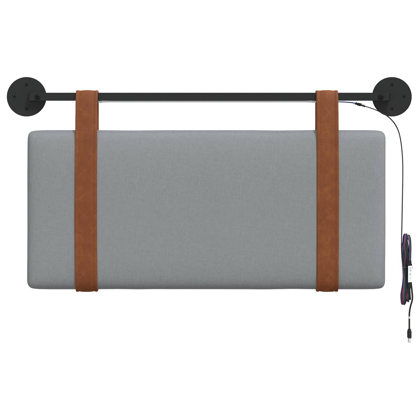 Cabecero colgante Con luz LED Gris Claro PU antiguo