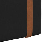 Cabecero colgante Con luz LED Negro PU antiguo