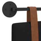 Cabecero colgante Con luz LED Negro PU antiguo