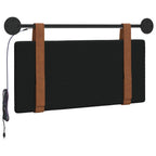 Cabecero colgante Con luz LED Negro PU antiguo