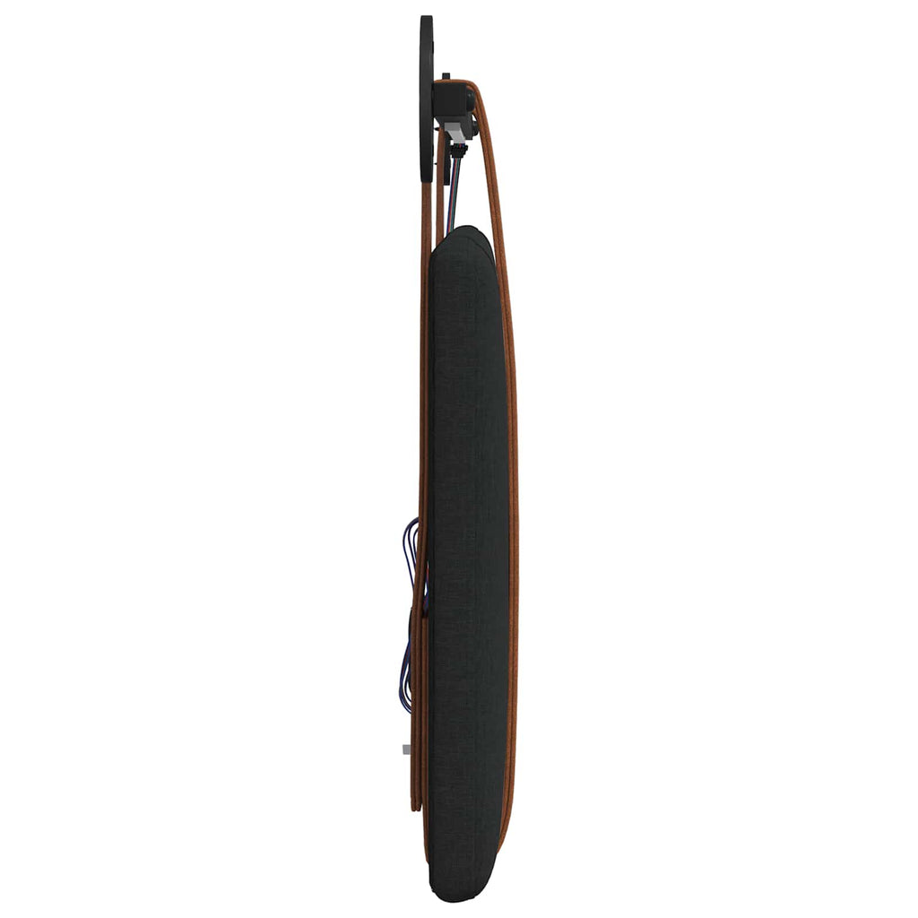 Cabecero colgante Con luz LED Negro PU antiguo