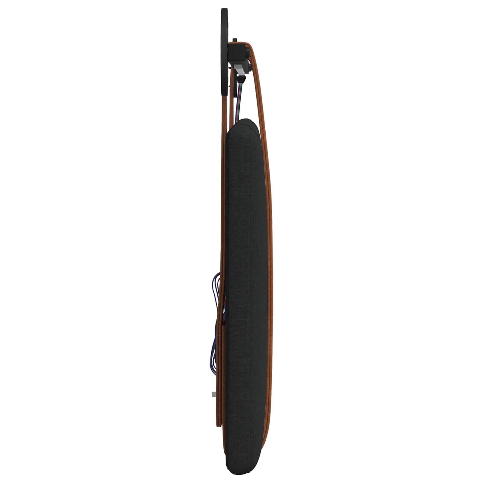 Cabecero colgante Con luz LED Negro PU antiguo