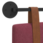 Cabecero colgante Con luz LED Rojo vino PU antiguo