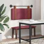 Cabecero colgante Con luz LED Rojo vino PU antiguo