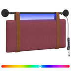 Cabecero colgante Con luz LED Rojo vino PU antiguo