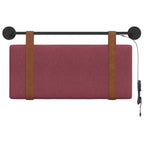 Cabecero colgante Con luz LED Rojo vino PU antiguo