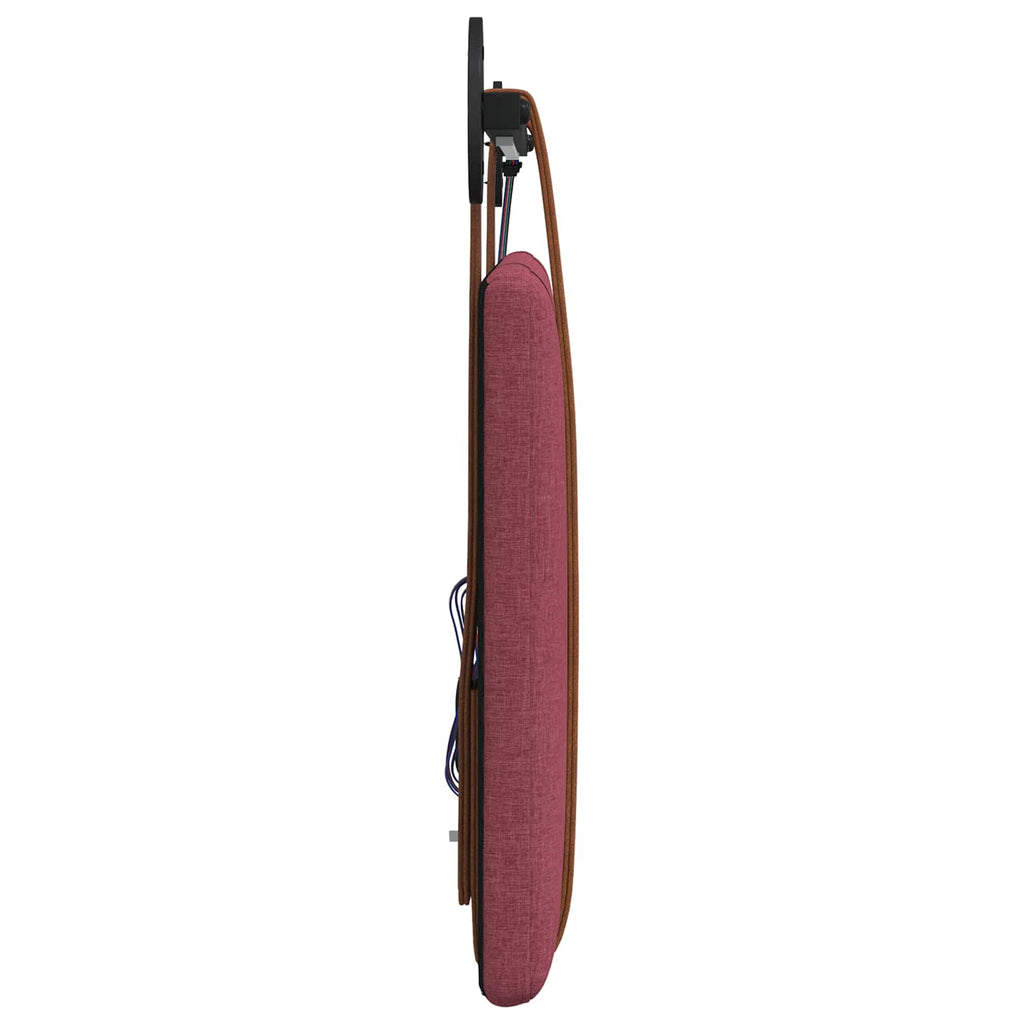 Cabecero colgante Con luz LED Rojo vino PU antiguo