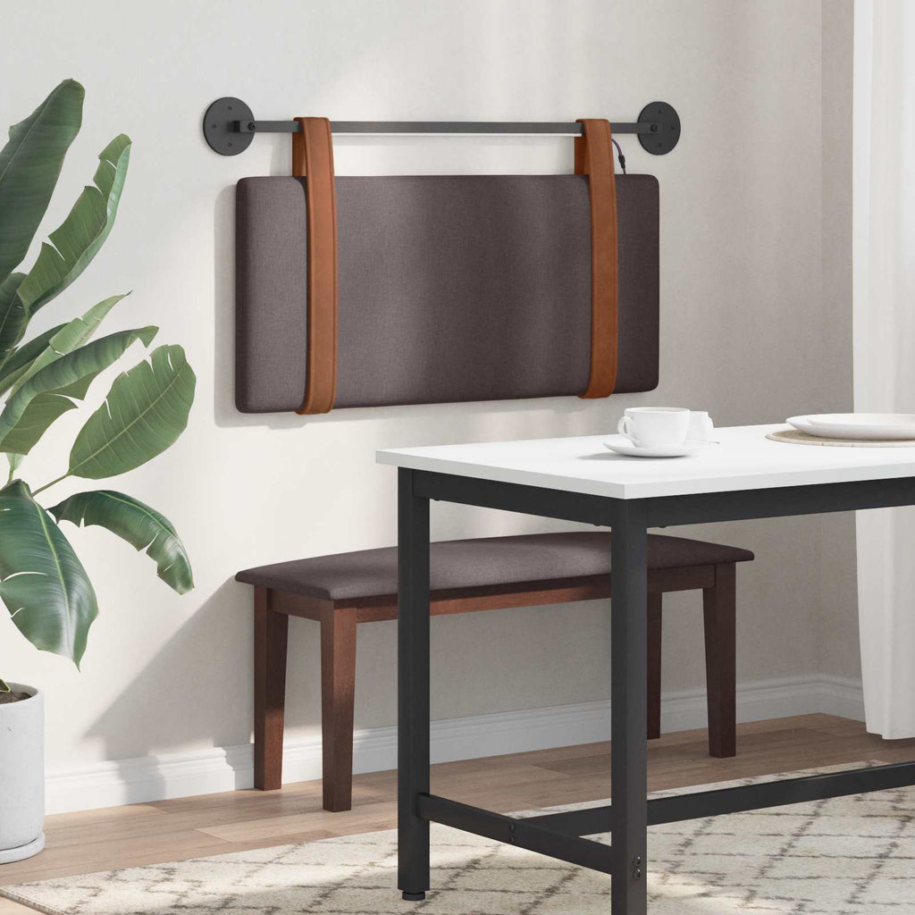 Cabecero colgante Con luz LED Marrón Oscuro PU antiguo
