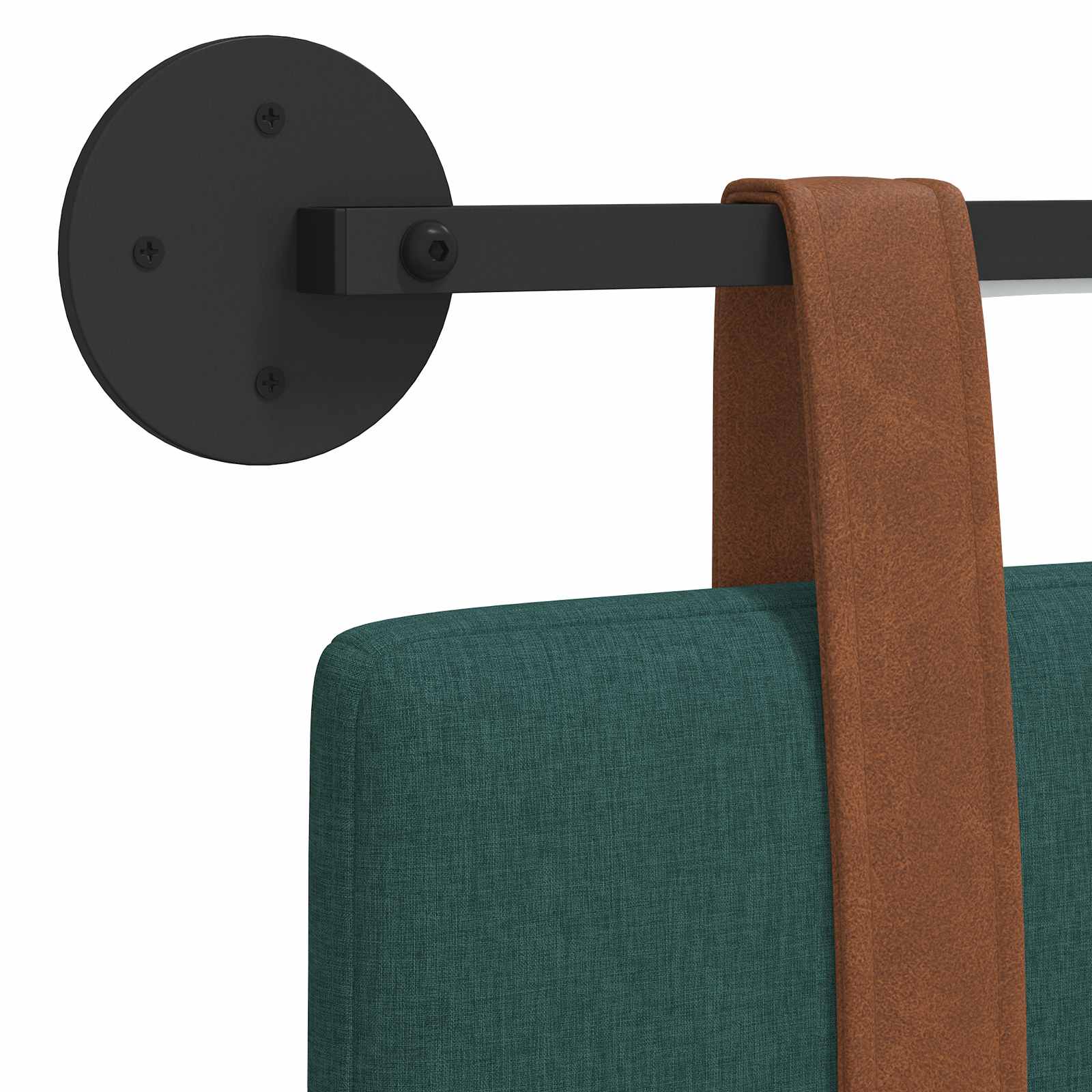 Cabecero colgante Con luz LED Verde oscuro PU antiguo