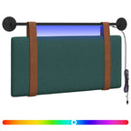 Cabecero colgante Con luz LED Verde oscuro PU antiguo