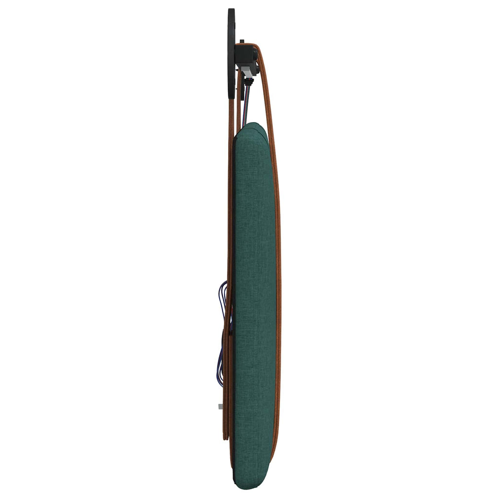 Cabecero colgante Con luz LED Verde oscuro PU antiguo