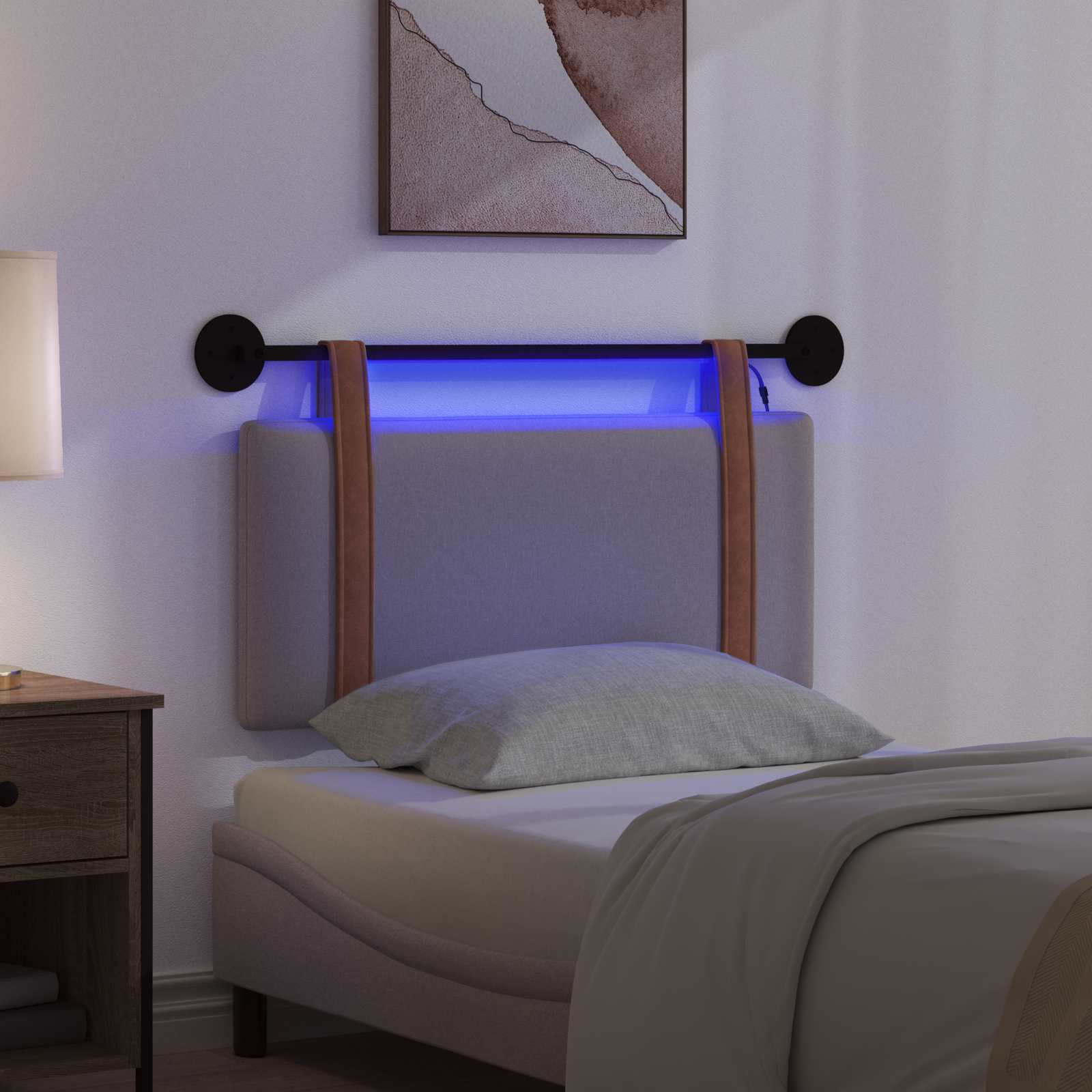 Cabecero colgante Con luz LED Topo PU antiguo