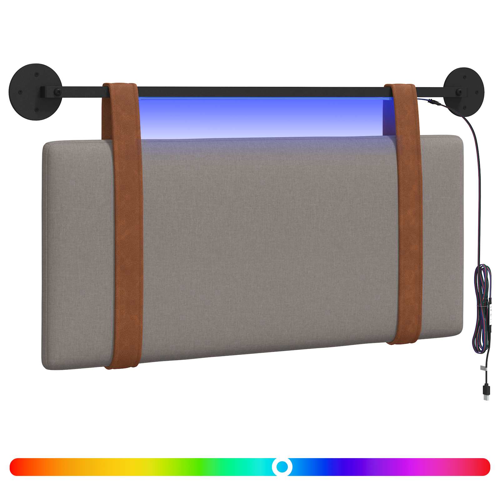 Cabecero colgante Con luz LED Topo PU antiguo