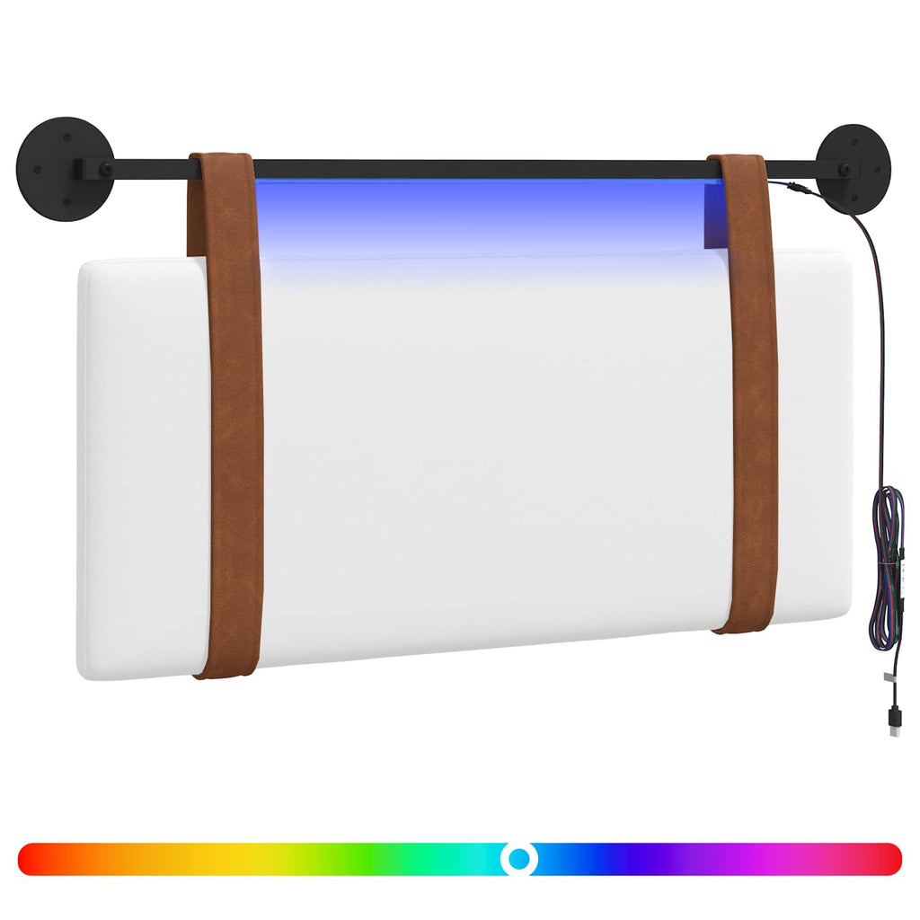 Cabecero colgante Con luz LED Blanco PU antiguo