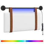 Cabecero colgante Con luz LED Blanco PU antiguo