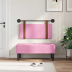 Cabecero colgante Con luz LED Rosa PU antiguo