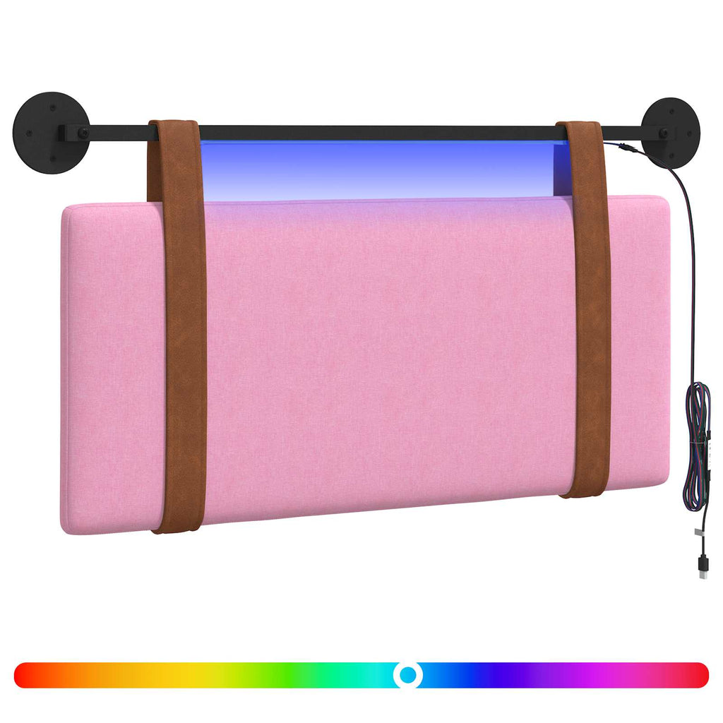Cabecero colgante Con luz LED Rosa PU antiguo