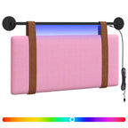 Cabecero colgante Con luz LED Rosa PU antiguo