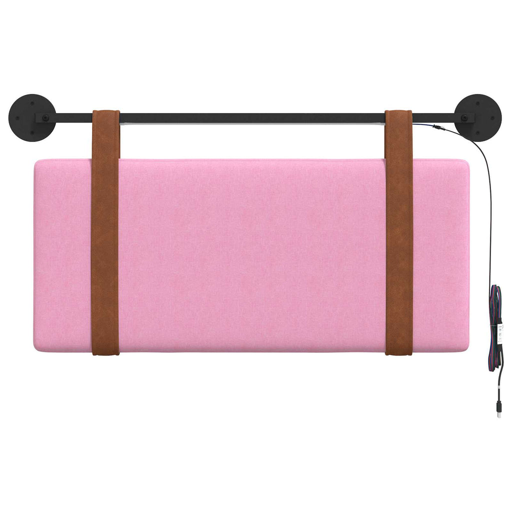 Cabecero colgante Con luz LED Rosa PU antiguo