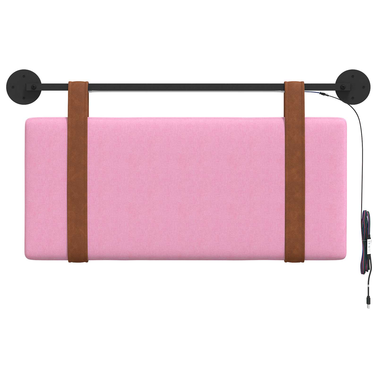 Cabecero colgante Con luz LED Rosa PU antiguo