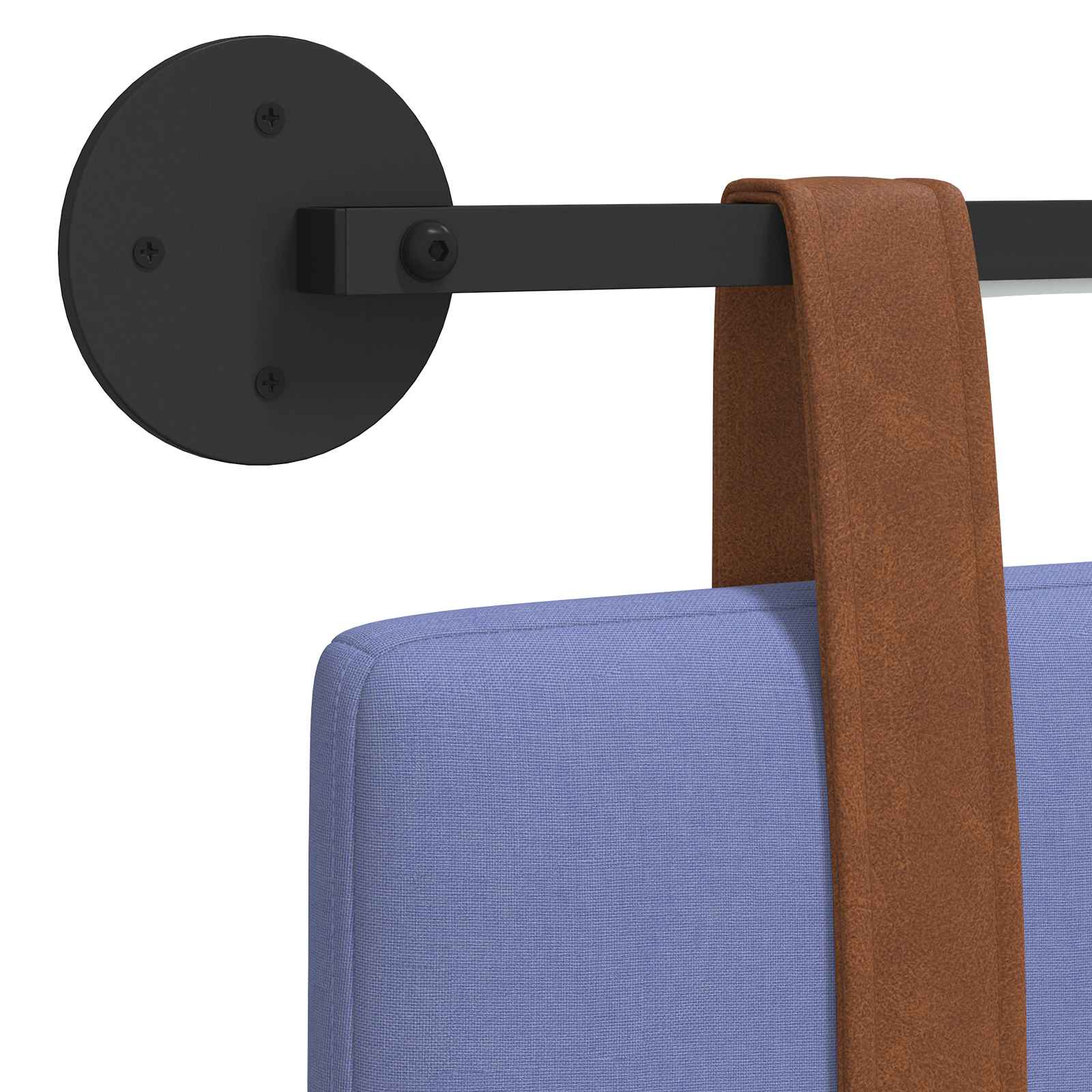 Cabecero colgante Con luz LED Azul jeans PU antiguo