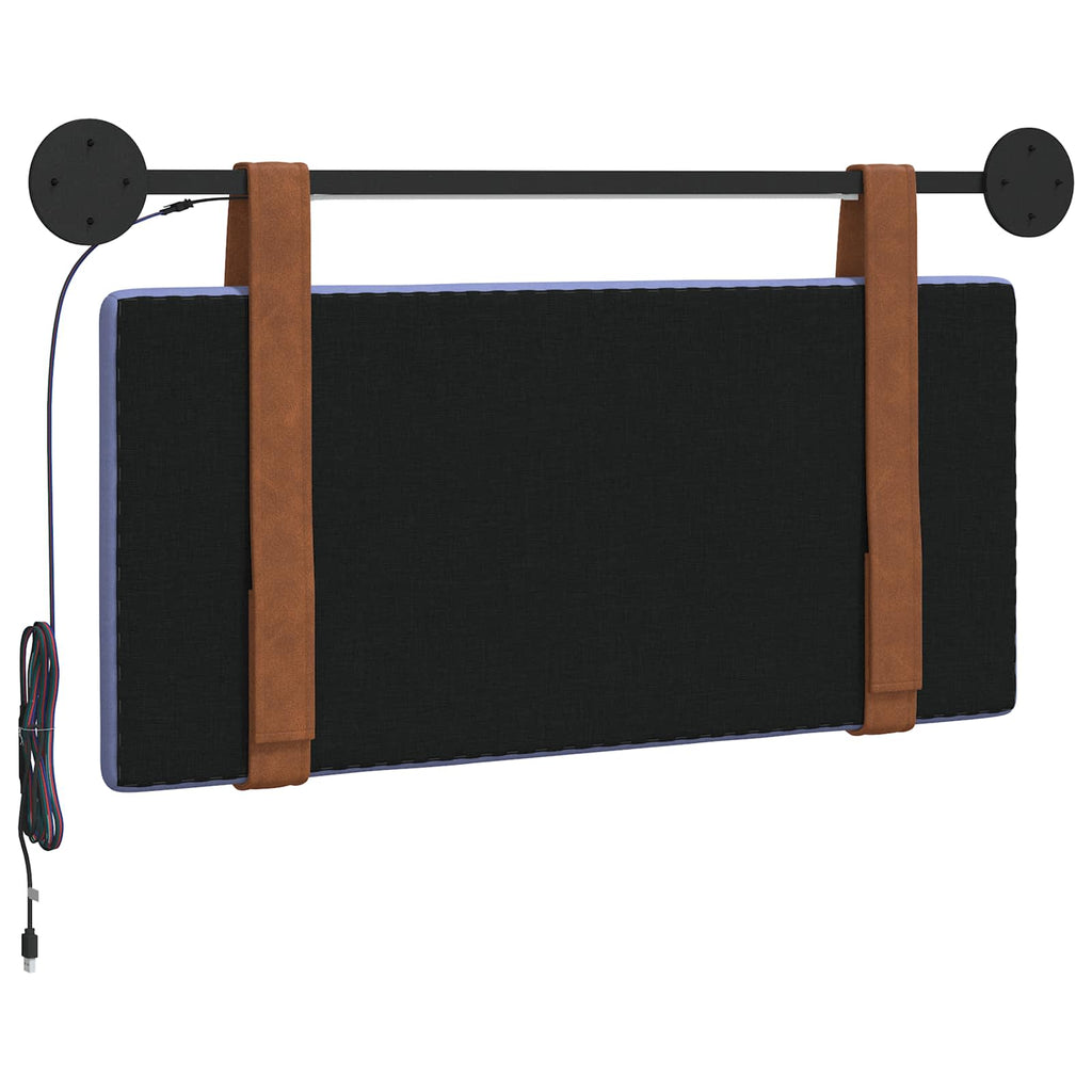 Cabecero colgante Con luz LED Azul jeans PU antiguo
