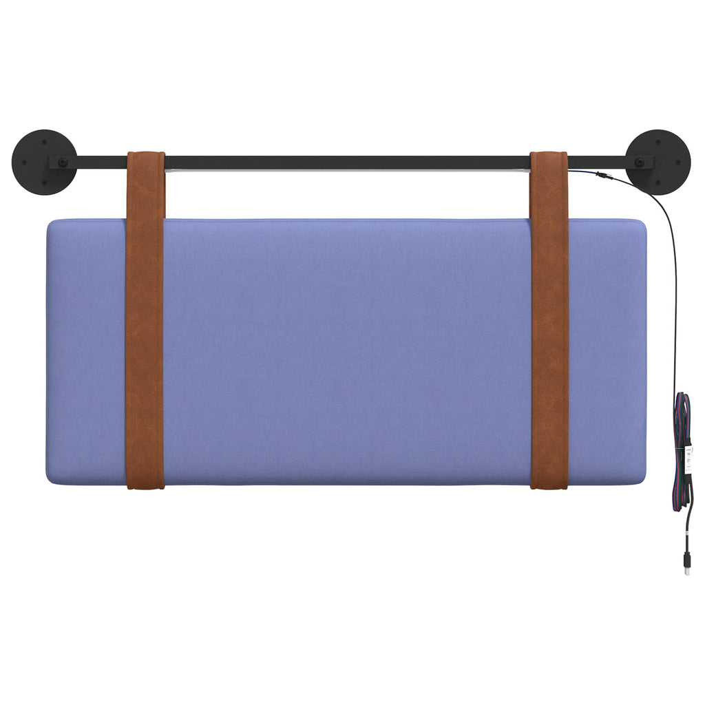 Cabecero colgante Con luz LED Azul jeans PU antiguo