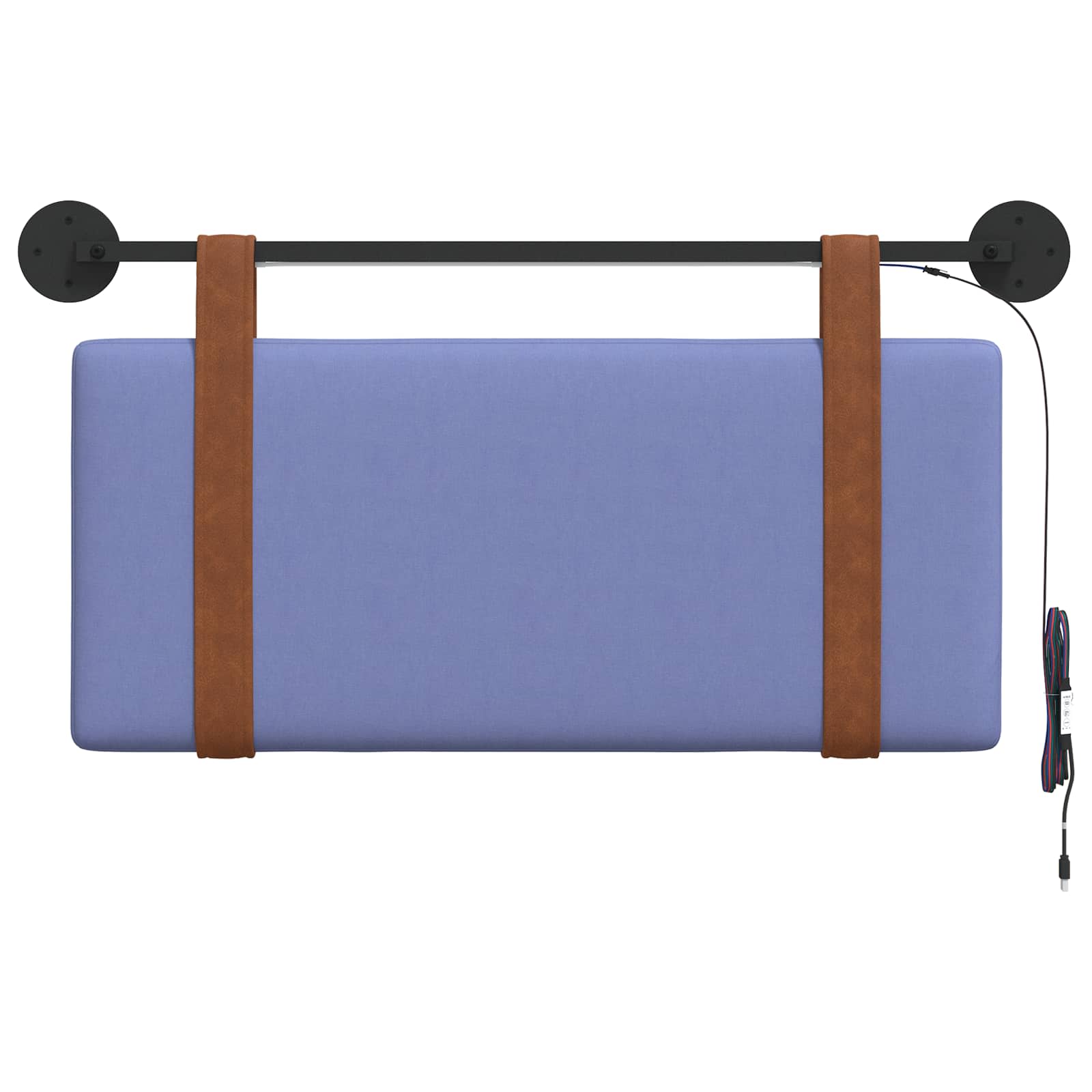 Cabecero colgante Con luz LED Azul jeans PU antiguo