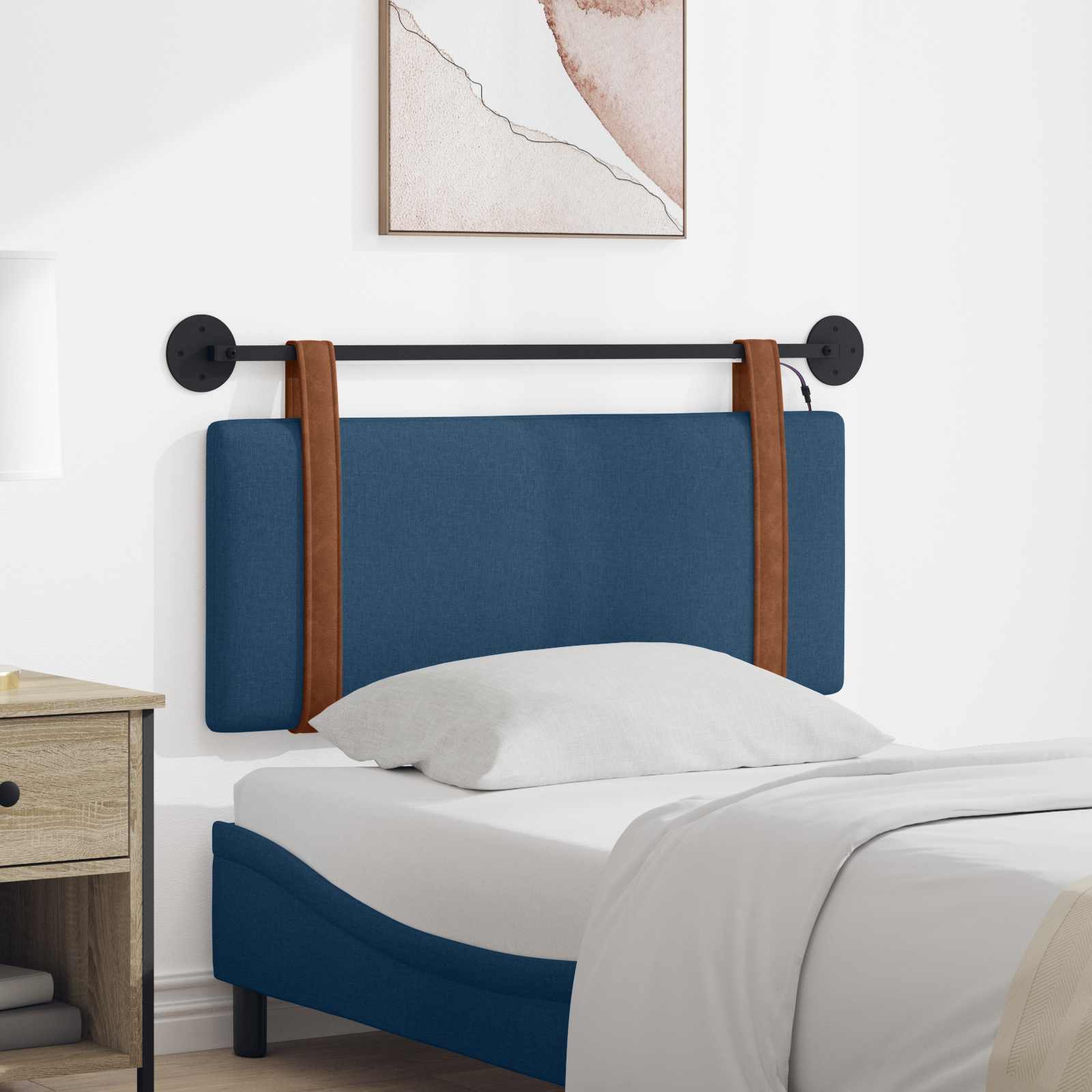 Cabecero colgante Con luz LED Azul PU antiguo