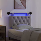 Cabecero colgante Con luz LED Gris Claro Terciopelo