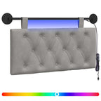 Cabecero colgante Con luz LED Gris Claro Terciopelo