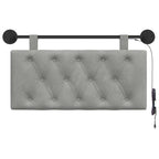 Cabecero colgante Con luz LED Gris Claro Terciopelo