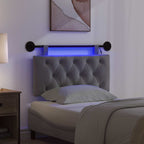 Cabecero colgante Con luz LED Gris oscuro Terciopelo