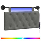 Cabecero colgante Con luz LED Gris oscuro Terciopelo