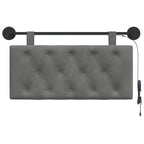 Cabecero colgante Con luz LED Gris oscuro Terciopelo