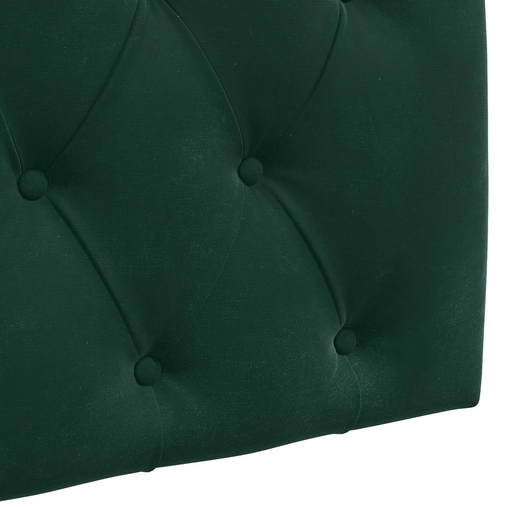 Cabecero colgante Con luz LED Verde oscuro Terciopelo