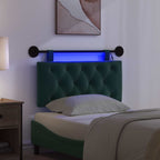Cabecero colgante Con luz LED Verde oscuro Terciopelo
