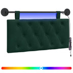 Cabecero colgante Con luz LED Verde oscuro Terciopelo