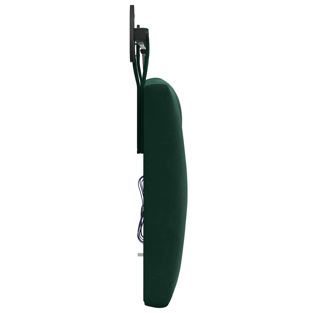 Cabecero colgante Con luz LED Verde oscuro Terciopelo
