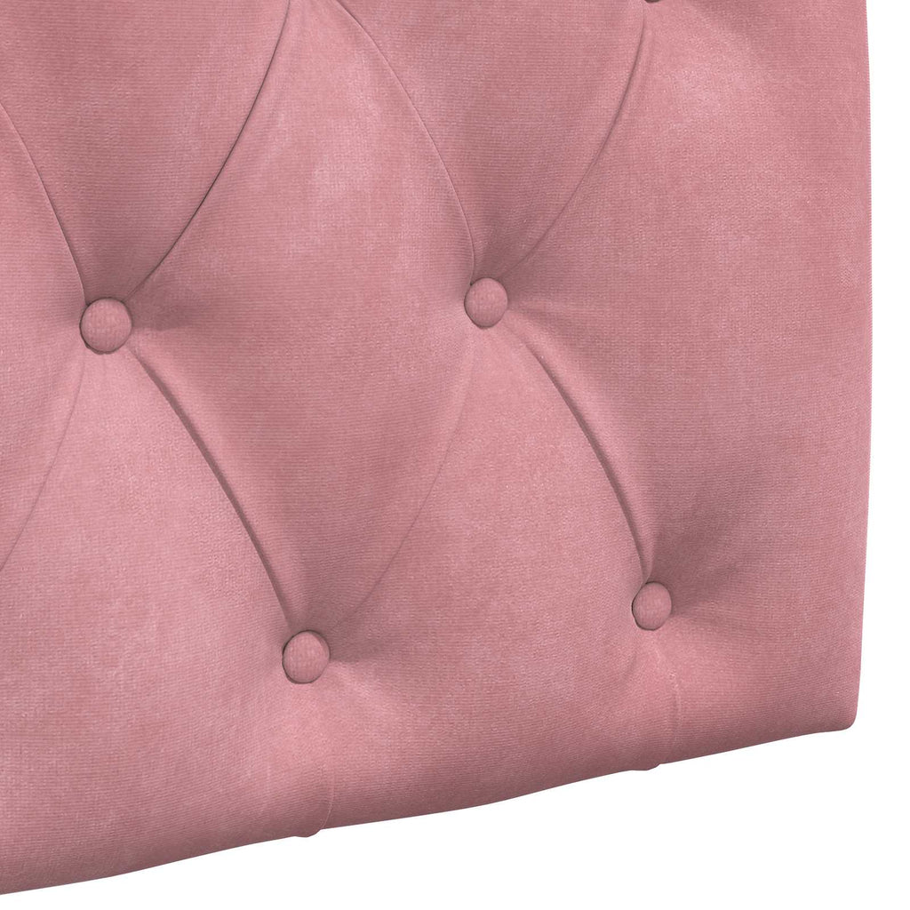 Cabecero colgante Con luz LED Rosa Terciopelo